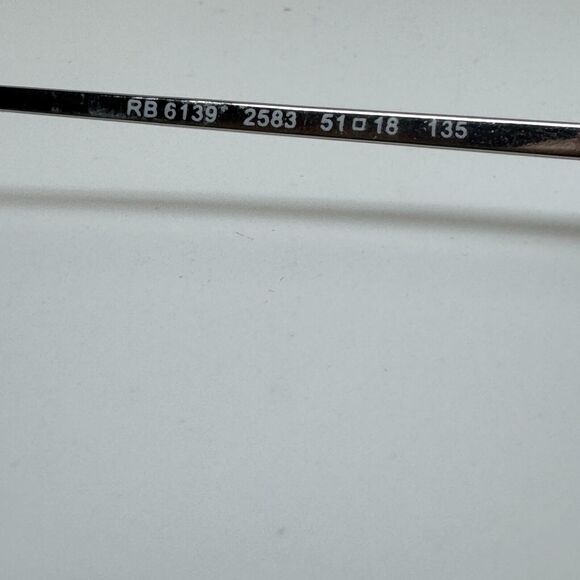 Ray Ban RB 6139 2583 51[]18 135 Eyeglass Frames Silver H15014 - Picture 6 of 8